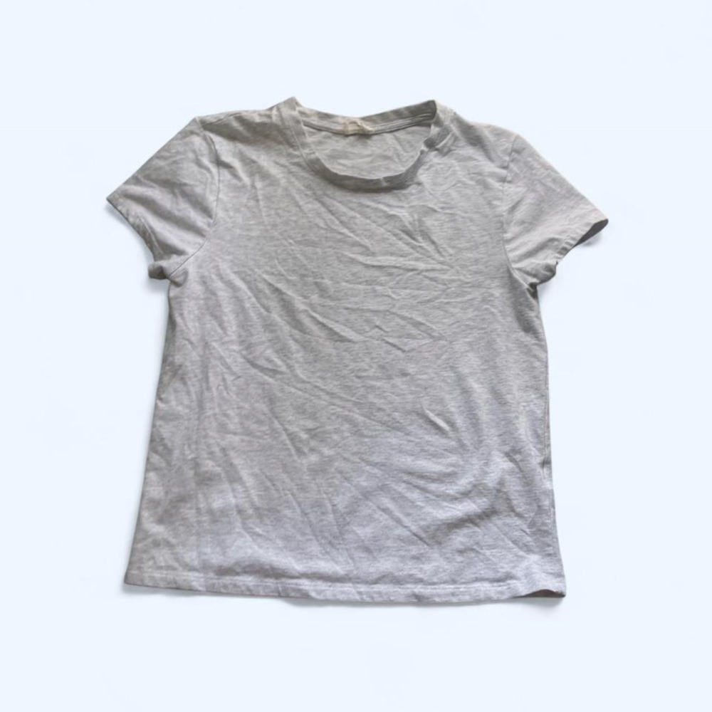 Grey basic cotton t-shirt crewneck size L by J.O. & Co